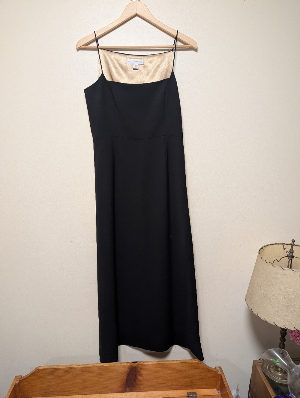 Petite Sophisticate Square Neck Maxi Dress Black Size 10P